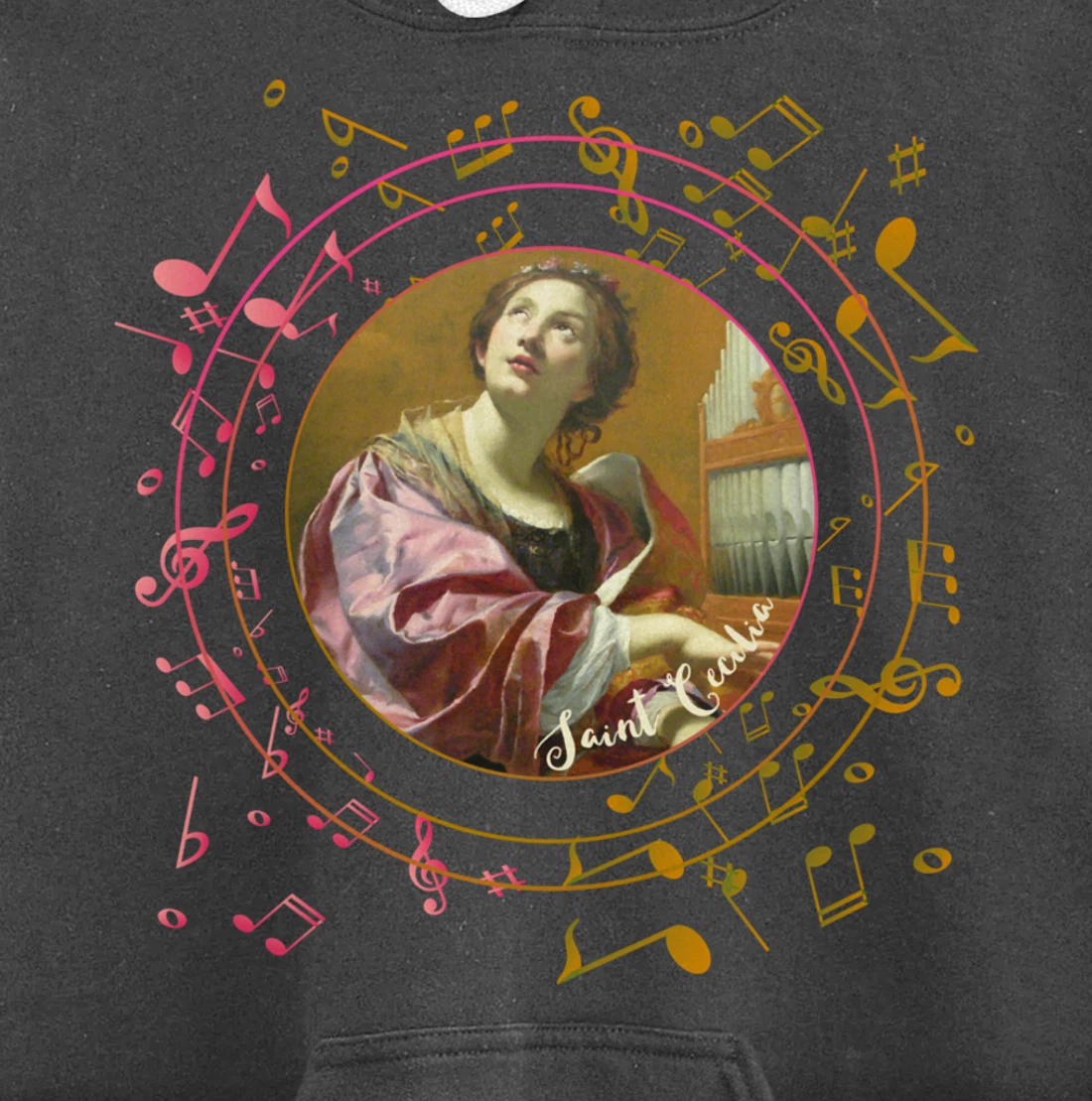 St Cecilia Patron Saint of Musicians Catholic Music Pullover Hoodie