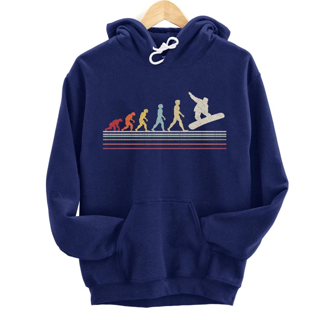 Evolution Snowboard Retro Vintage Gift for Men And Women Pullover Hoodie