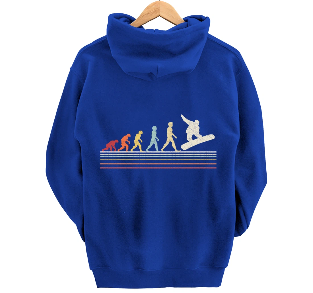 Evolution Snowboard Retro Vintage Gift for Men And Women Pullover Hoodie