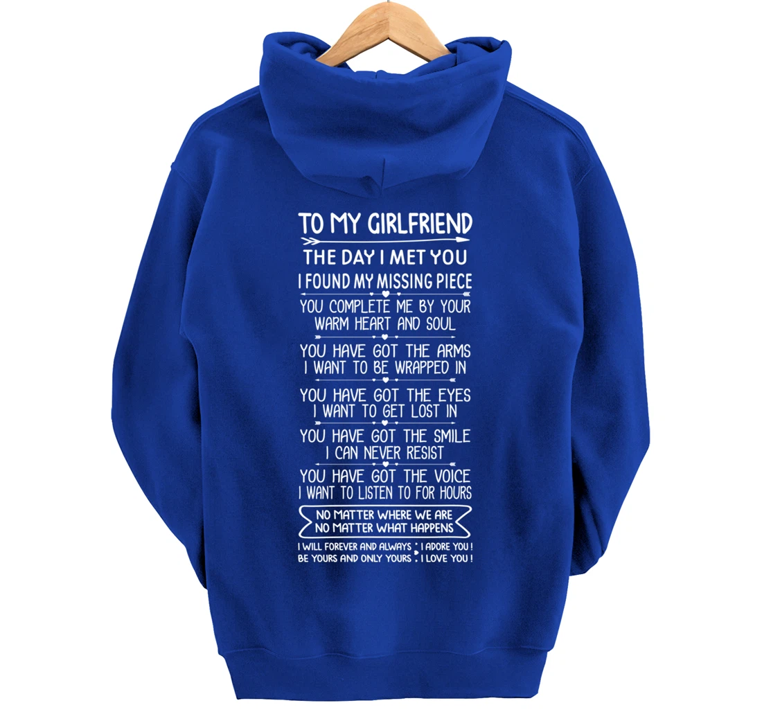 Funny Long Romantic Love Messages for Girlfriend Matching Pullover Hoodie
