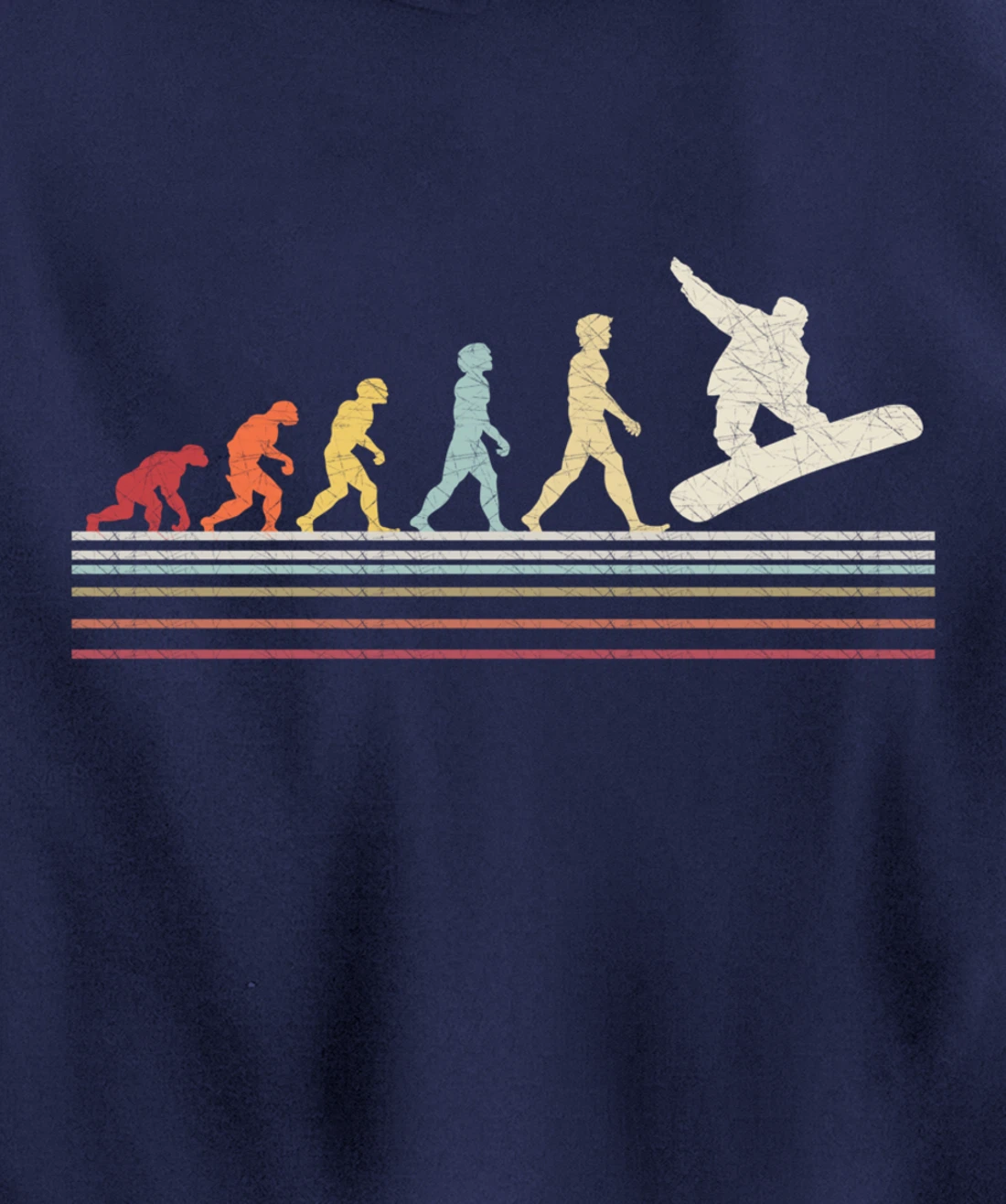 Evolution Snowboard Retro Vintage Gift for Men And Women Pullover Hoodie