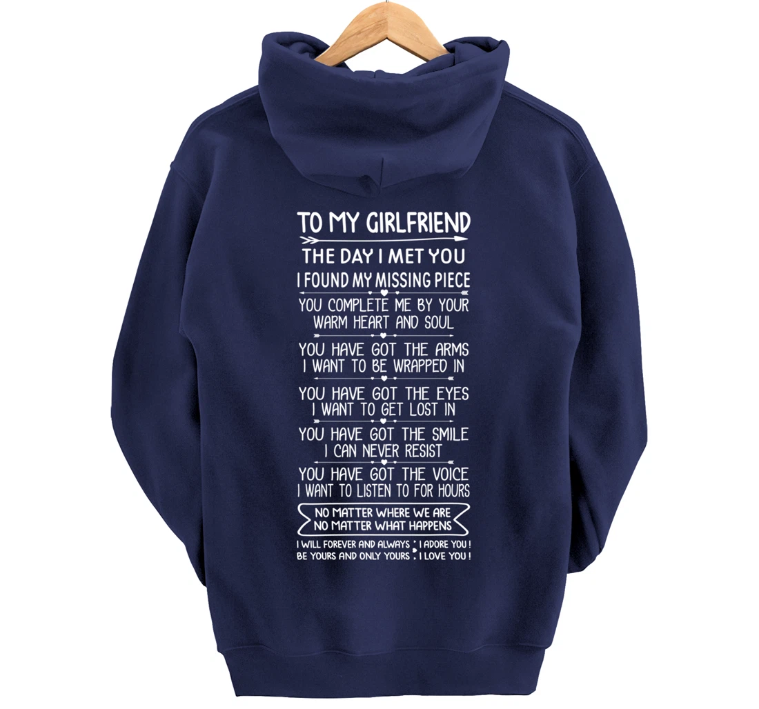 Funny Long Romantic Love Messages for Girlfriend Matching Pullover Hoodie