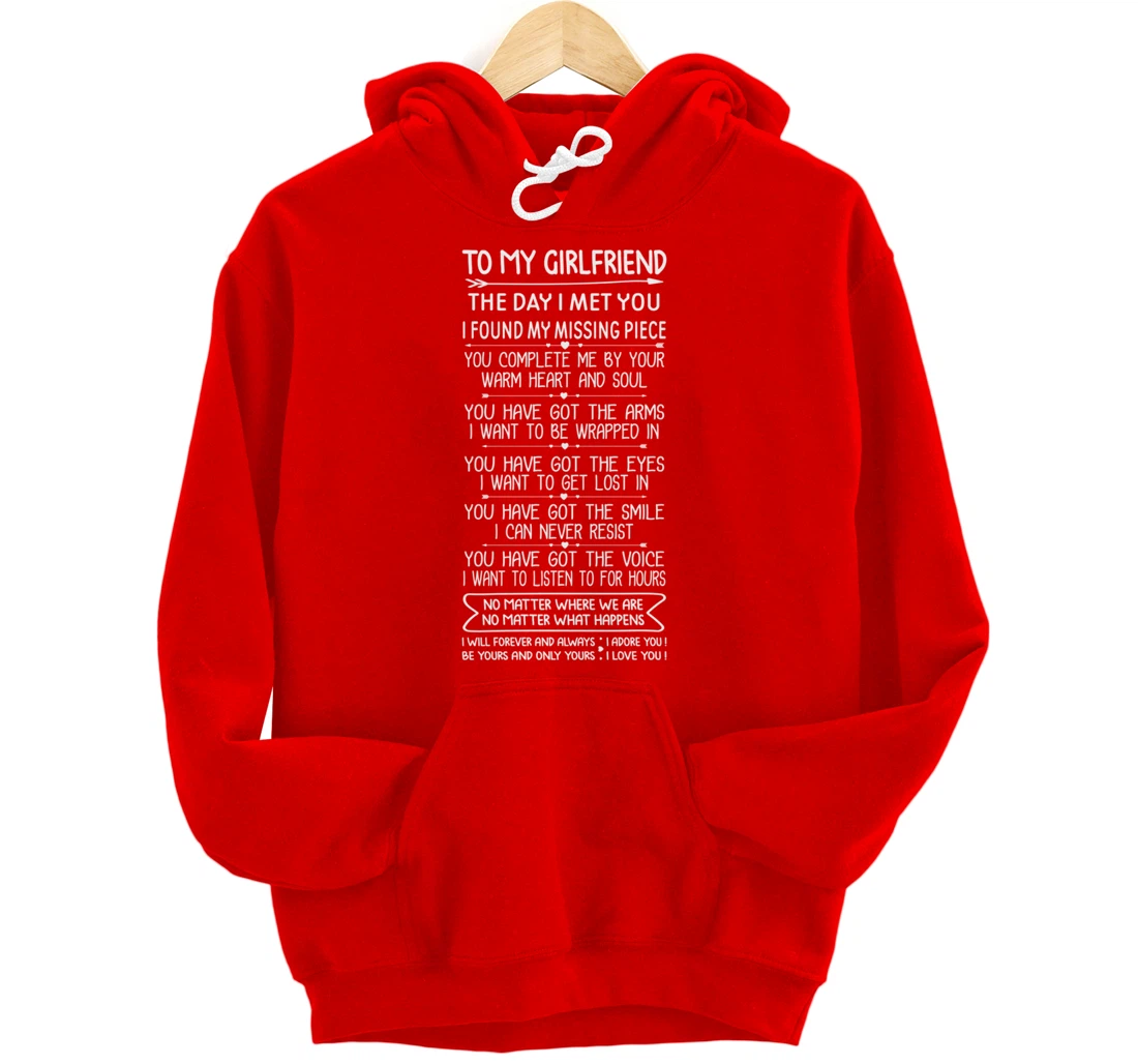 Funny Long Romantic Love Messages for Girlfriend Matching Pullover Hoodie