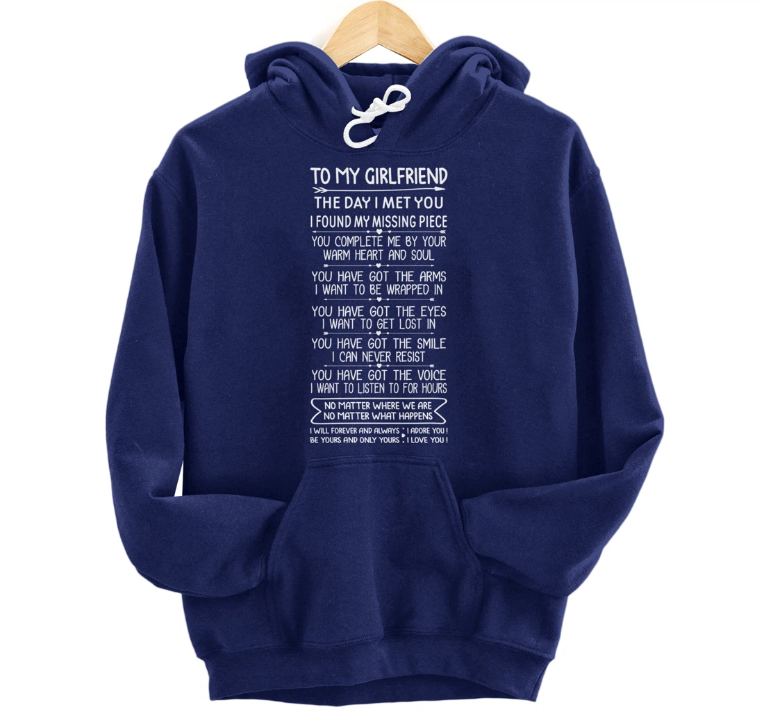 Funny Long Romantic Love Messages for Girlfriend Matching Pullover Hoodie