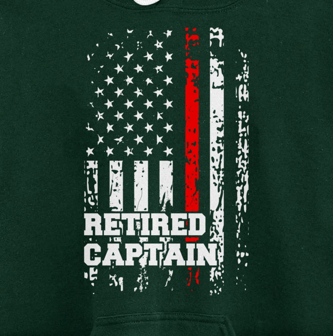 Retired Firefighter Captain Shirt Rank Retirement Gift Pullover Hoodie