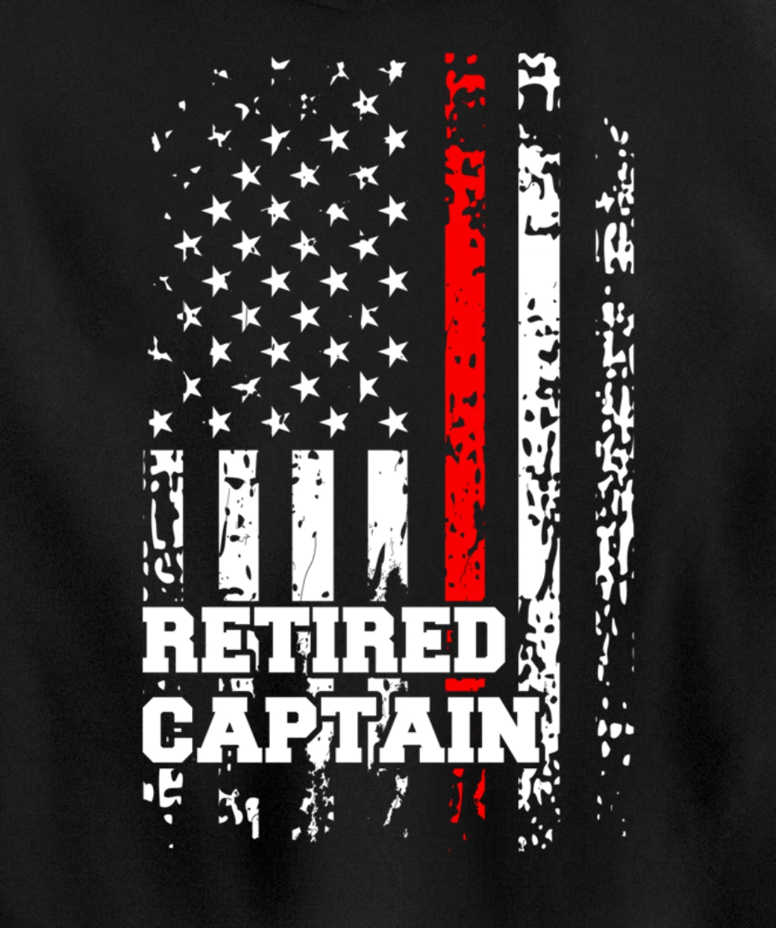 Retired Firefighter Captain Shirt Rank Retirement Gift Pullover Hoodie