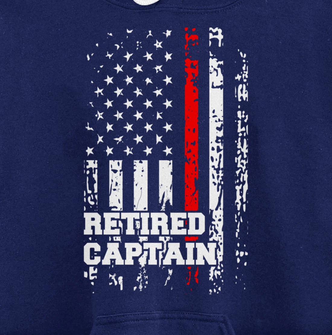 Retired Firefighter Captain Shirt Rank Retirement Gift Pullover Hoodie
