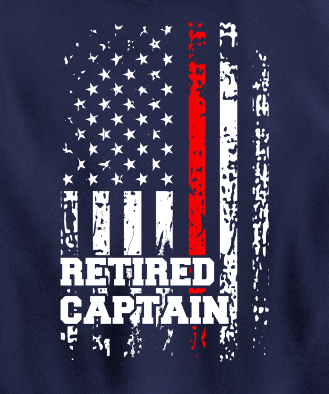 Retired Firefighter Captain Shirt Rank Retirement Gift Pullover Hoodie