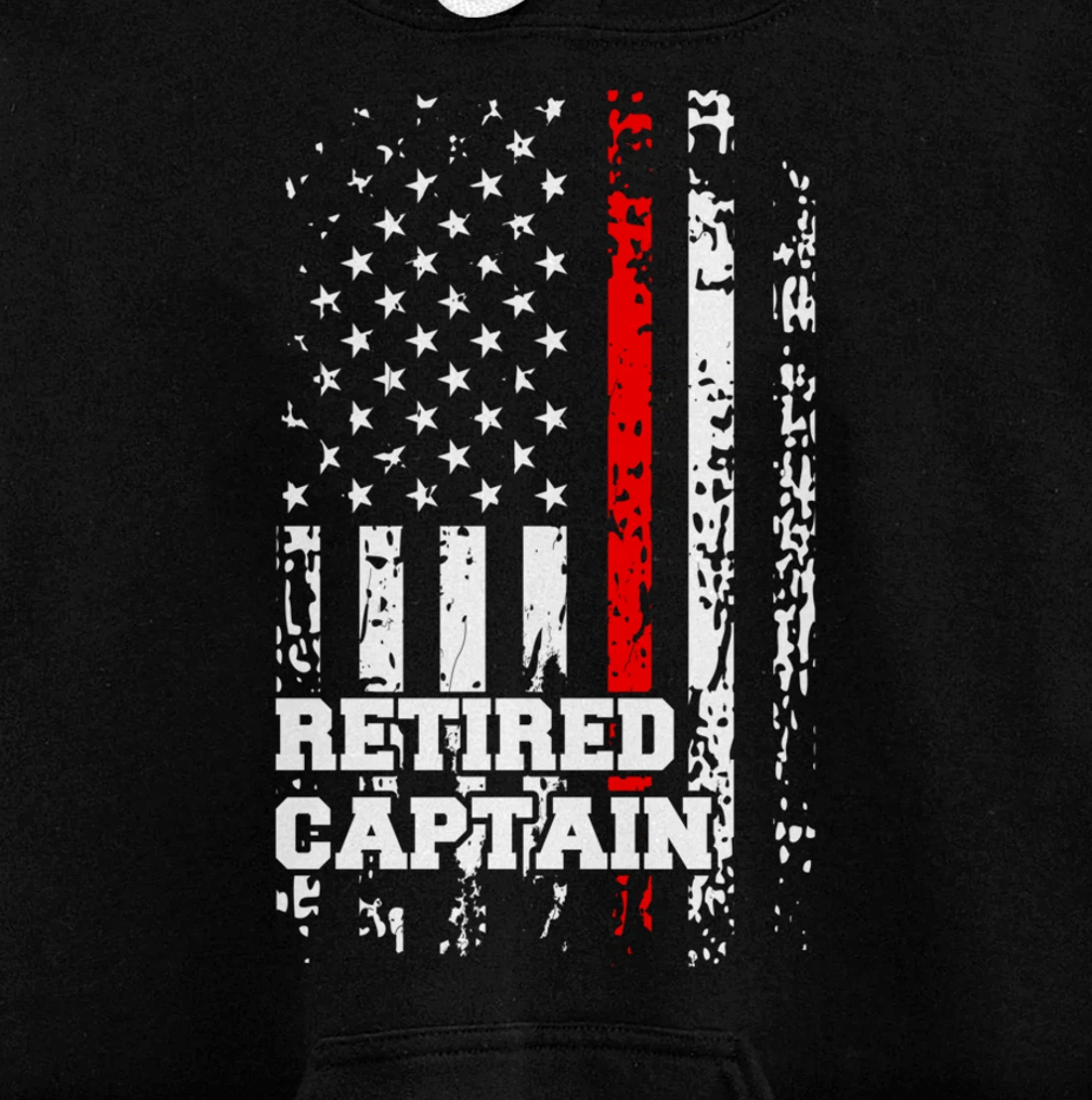 Retired Firefighter Captain Shirt Rank Retirement Gift Pullover Hoodie