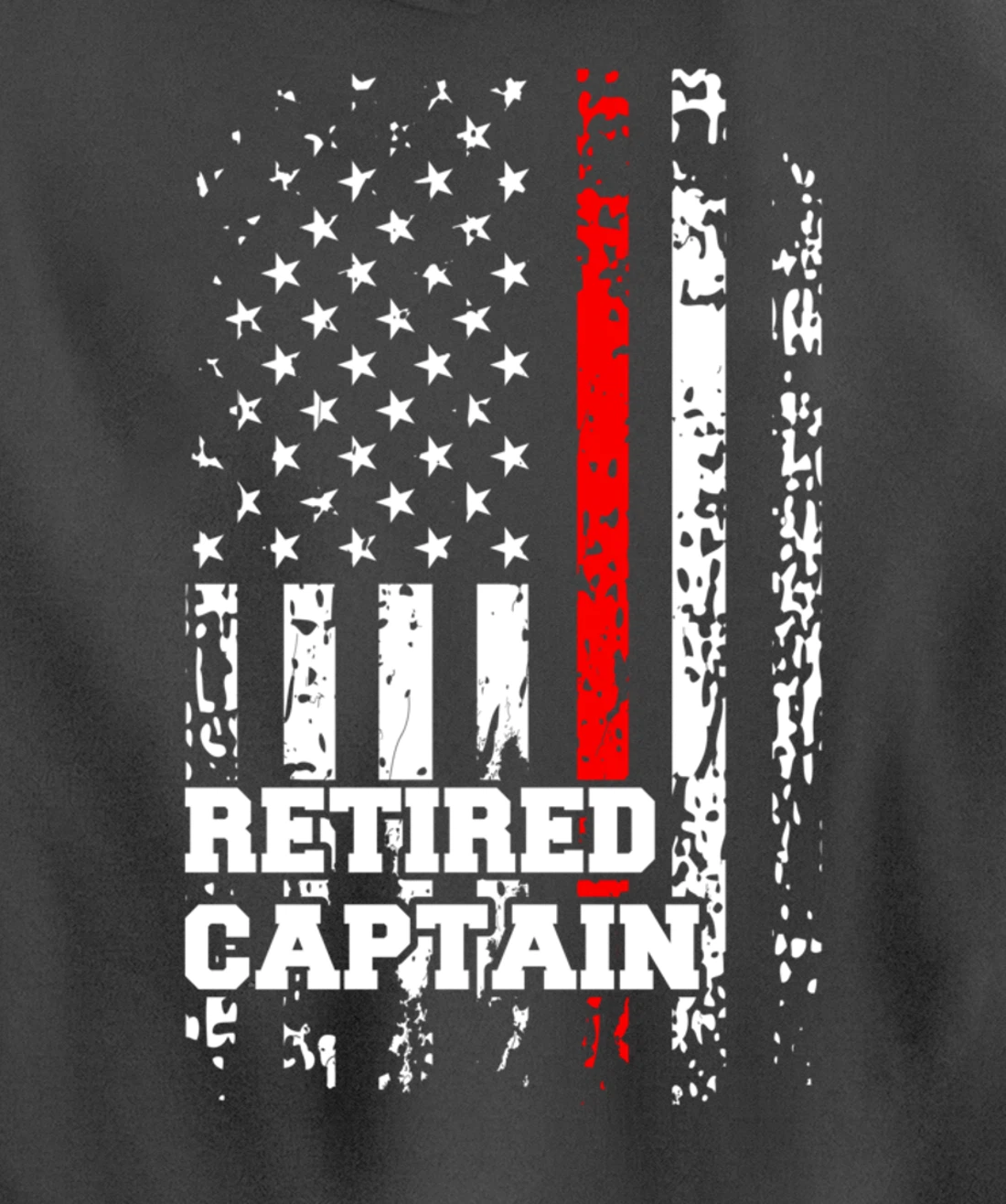 Retired Firefighter Captain Shirt Rank Retirement Gift Pullover Hoodie