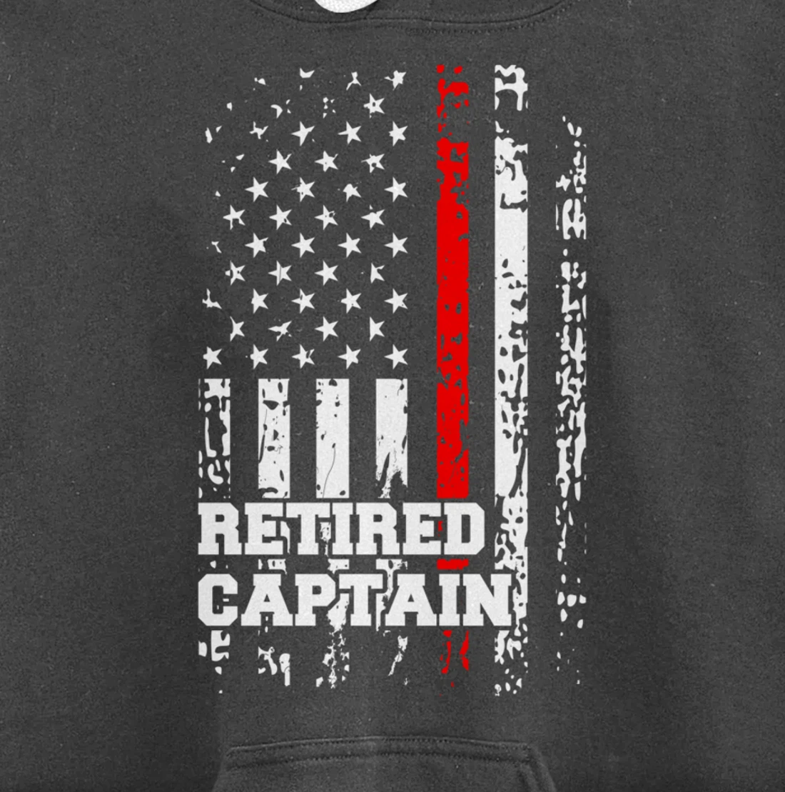 Retired Firefighter Captain Shirt Rank Retirement Gift Pullover Hoodie