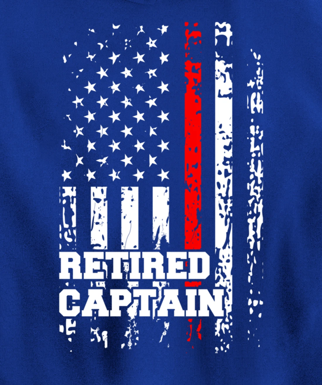 Retired Firefighter Captain Shirt Rank Retirement Gift Pullover Hoodie