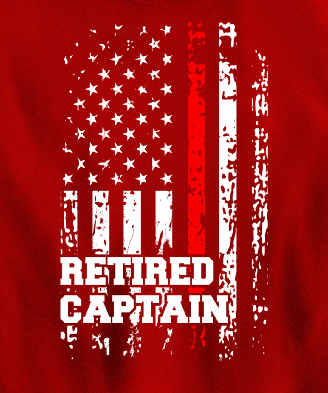 Retired Firefighter Captain Shirt Rank Retirement Gift Pullover Hoodie
