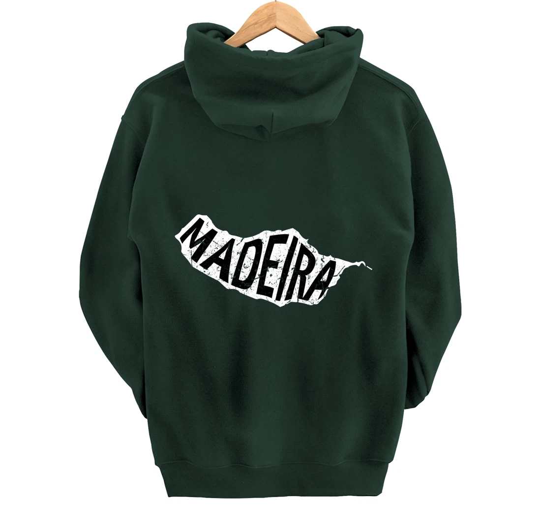 Madeira Map Silhouette Portugal Gift Pullover Hoodie