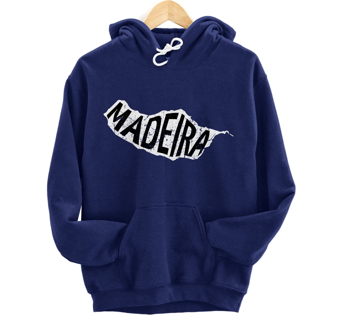 Madeira Map Silhouette Portugal Gift Pullover Hoodie