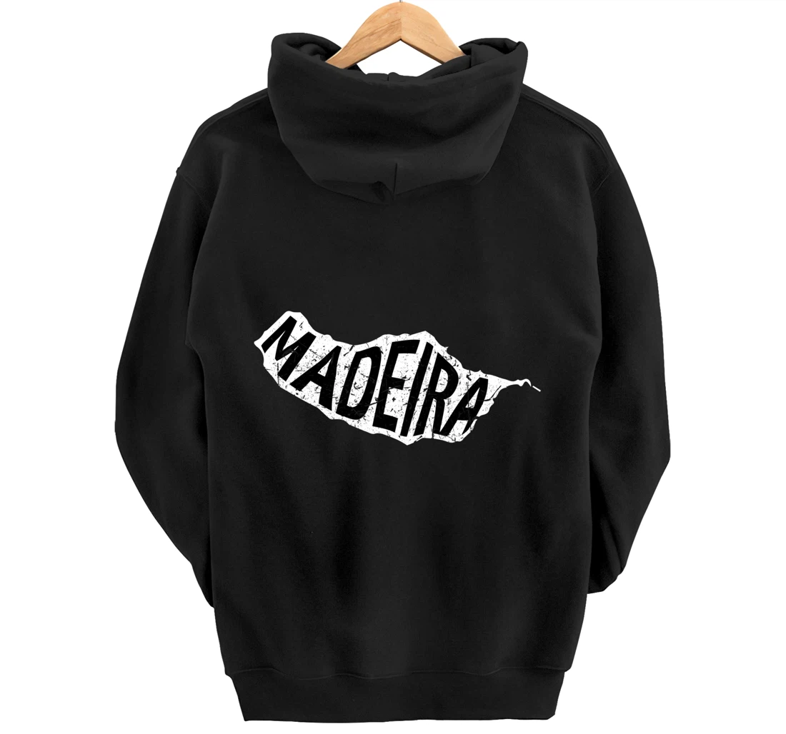 Madeira Map Silhouette Portugal Gift Pullover Hoodie