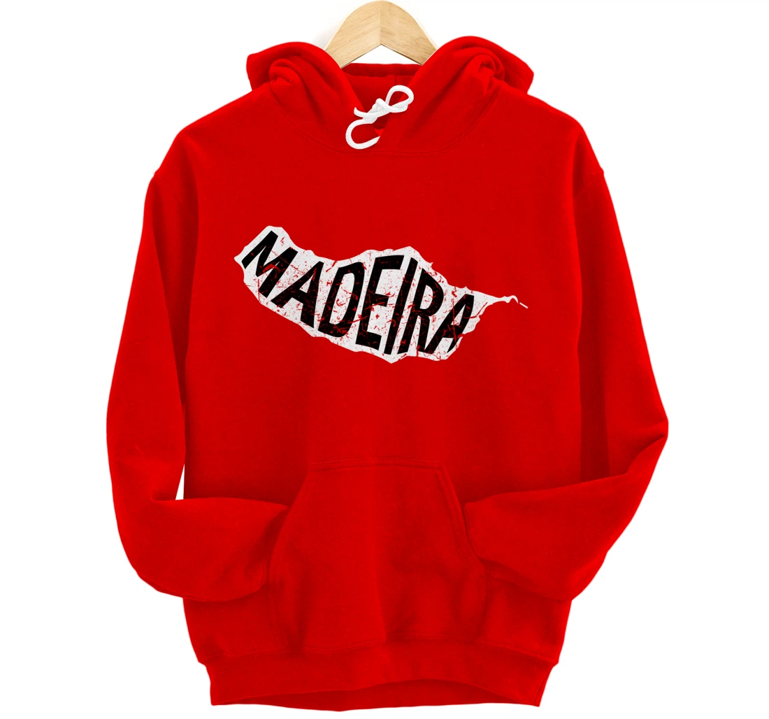 Madeira Map Silhouette Portugal Gift Pullover Hoodie