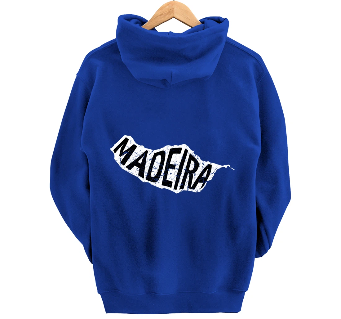 Madeira Map Silhouette Portugal Gift Pullover Hoodie