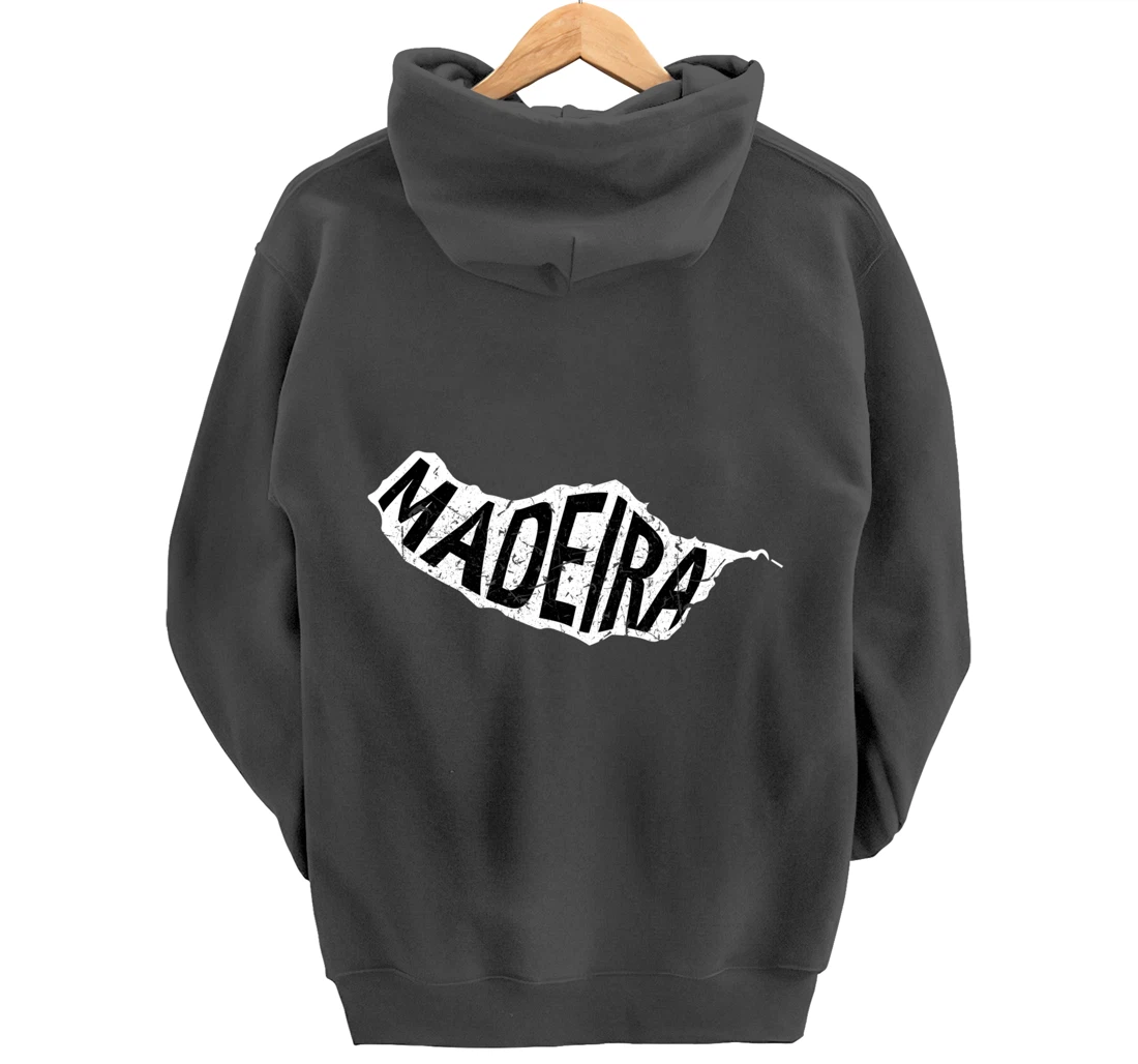 Madeira Map Silhouette Portugal Gift Pullover Hoodie