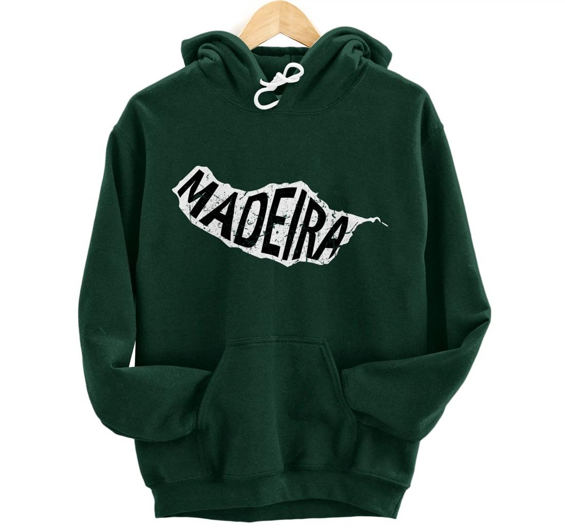 Madeira Map Silhouette Portugal Gift Pullover Hoodie