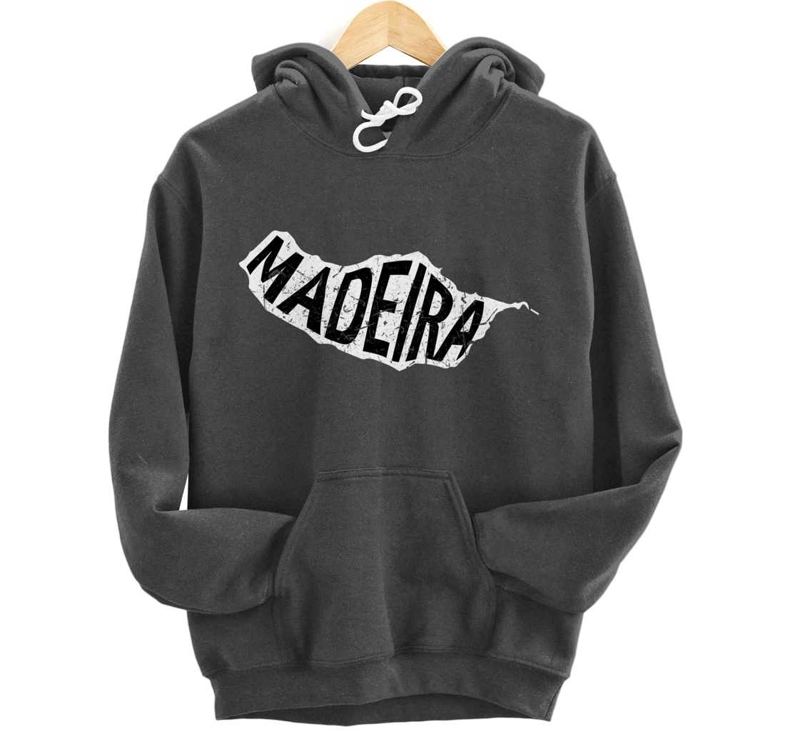 Madeira Map Silhouette Portugal Gift Pullover Hoodie