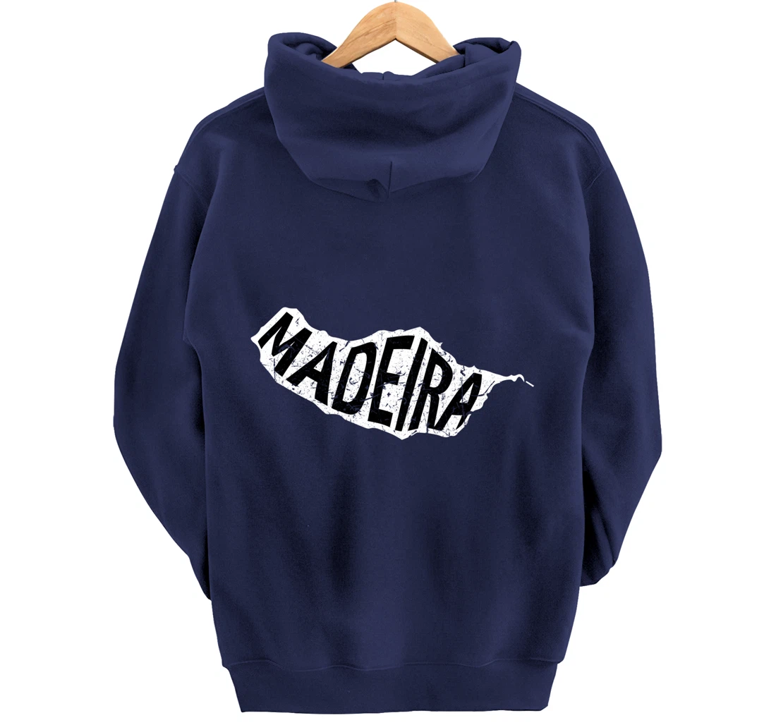 Madeira Map Silhouette Portugal Gift Pullover Hoodie
