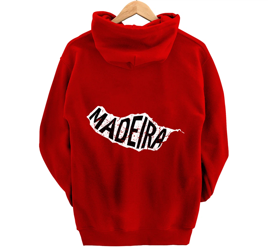 Madeira Map Silhouette Portugal Gift Pullover Hoodie