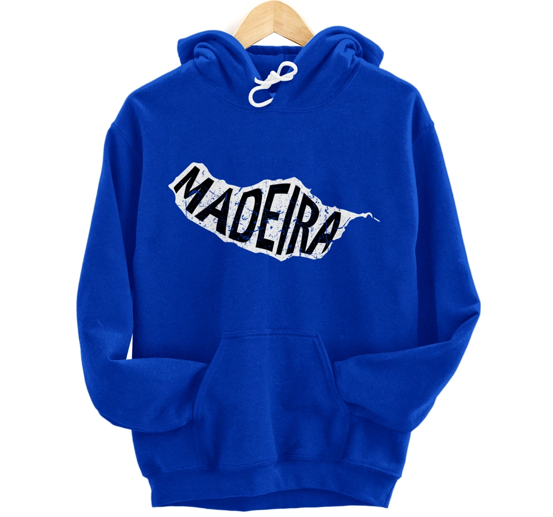 Madeira Map Silhouette Portugal Gift Pullover Hoodie