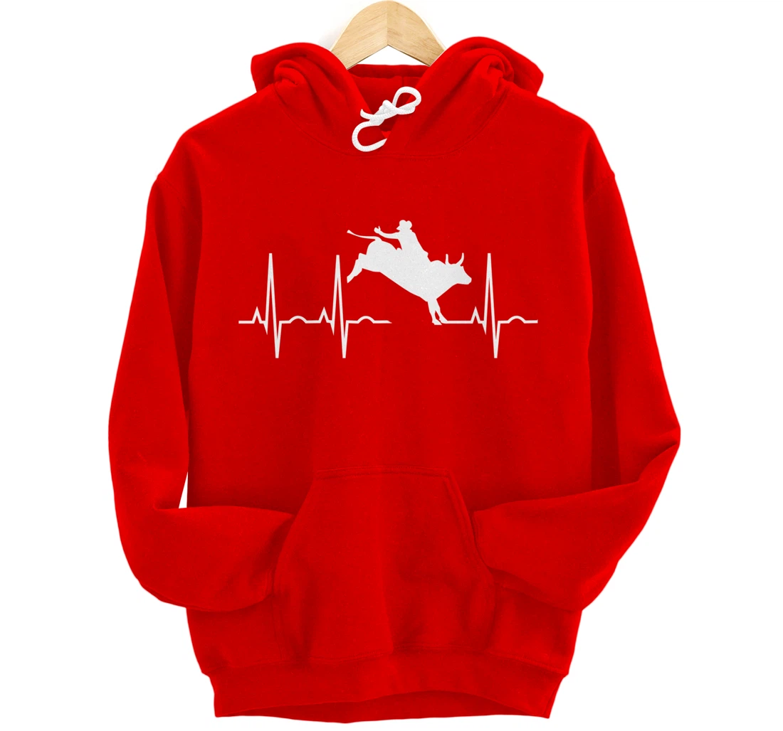 Bull Riding Hoodies for Men Women - Rodeo Lover Gift Pullover Hoodie