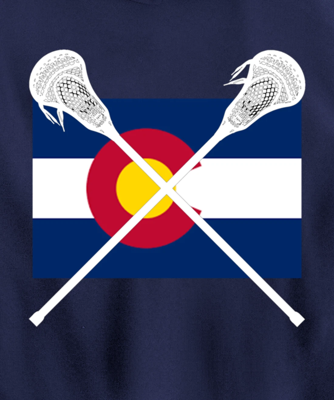Colorado Flag Lacrosse Lax Player Team City State CO Gift Pullover Hoodie