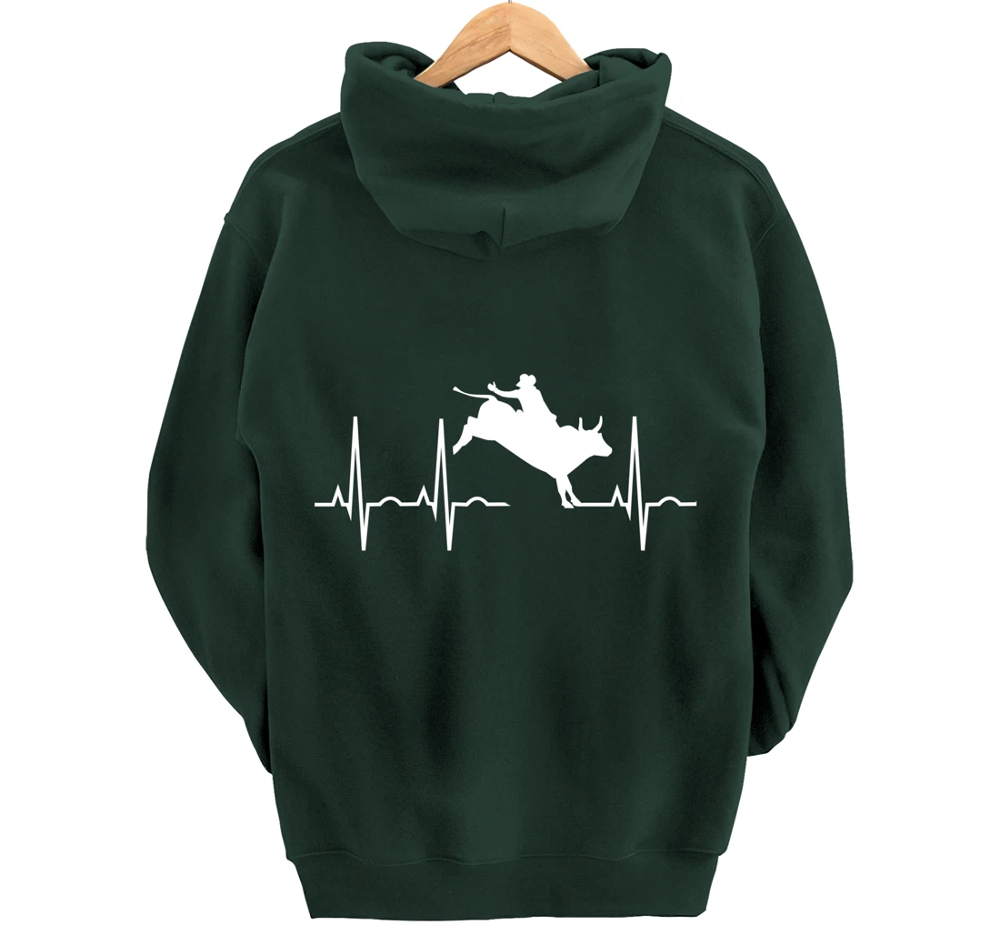 Bull Riding Hoodies for Men Women - Rodeo Lover Gift Pullover Hoodie