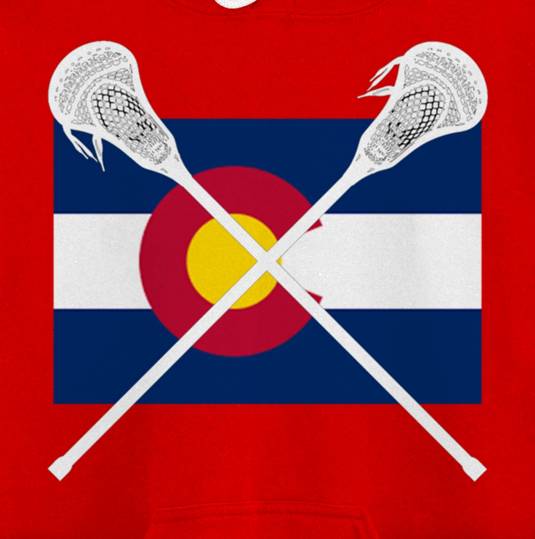 Colorado Flag Lacrosse Lax Player Team City State CO Gift Pullover Hoodie