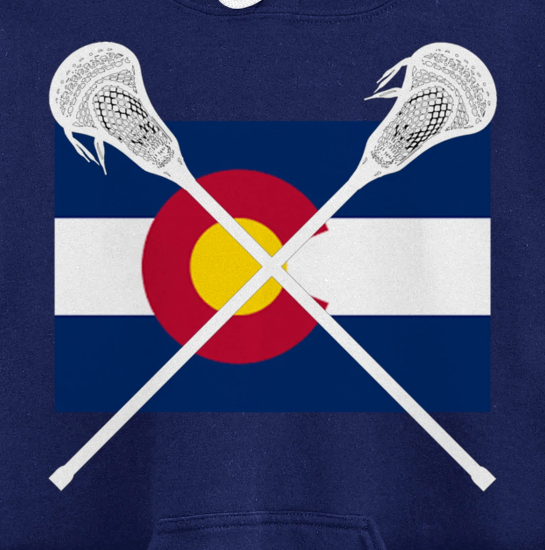Colorado Flag Lacrosse Lax Player Team City State CO Gift Pullover Hoodie