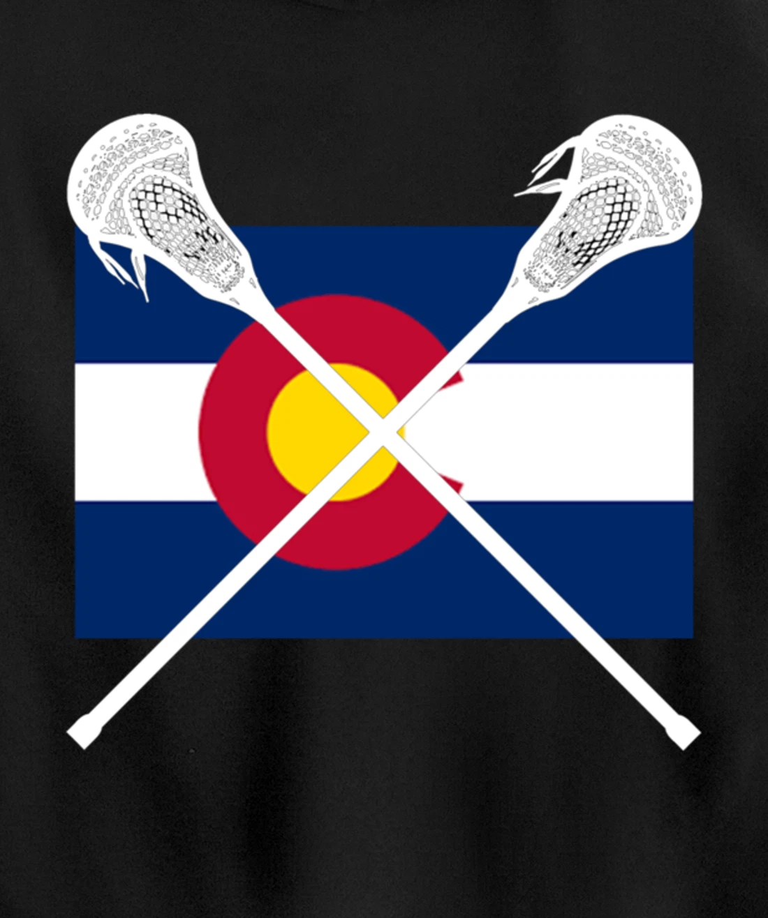 Colorado Flag Lacrosse Lax Player Team City State CO Gift Pullover Hoodie