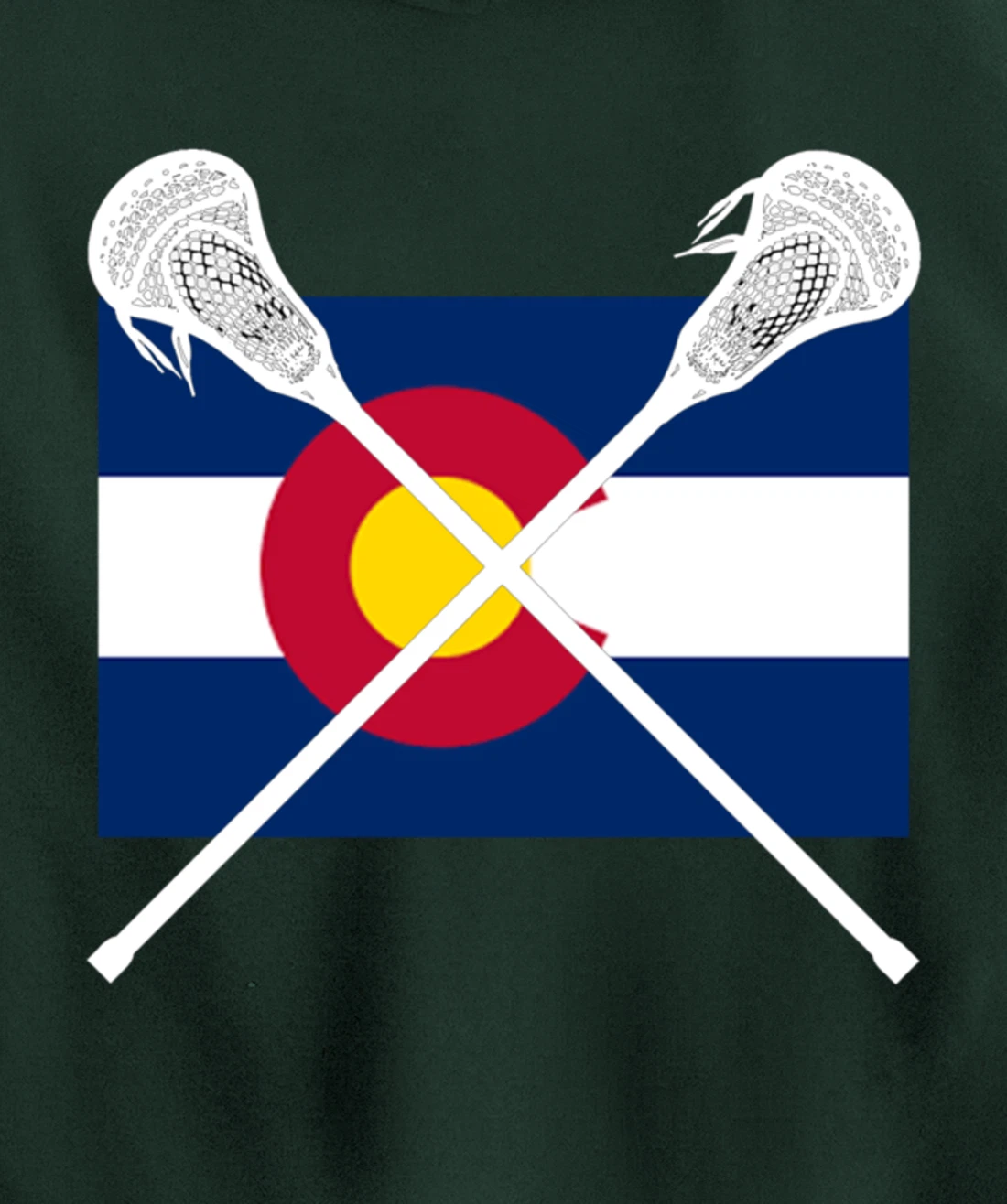 Colorado Flag Lacrosse Lax Player Team City State CO Gift Pullover Hoodie