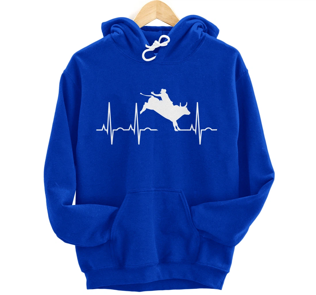 Bull Riding Hoodies for Men Women - Rodeo Lover Gift Pullover Hoodie