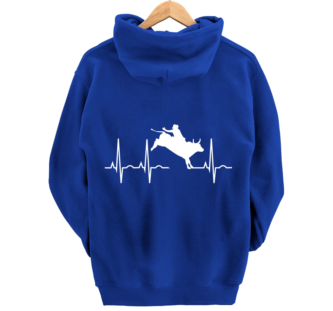 Bull Riding Hoodies for Men Women - Rodeo Lover Gift Pullover Hoodie