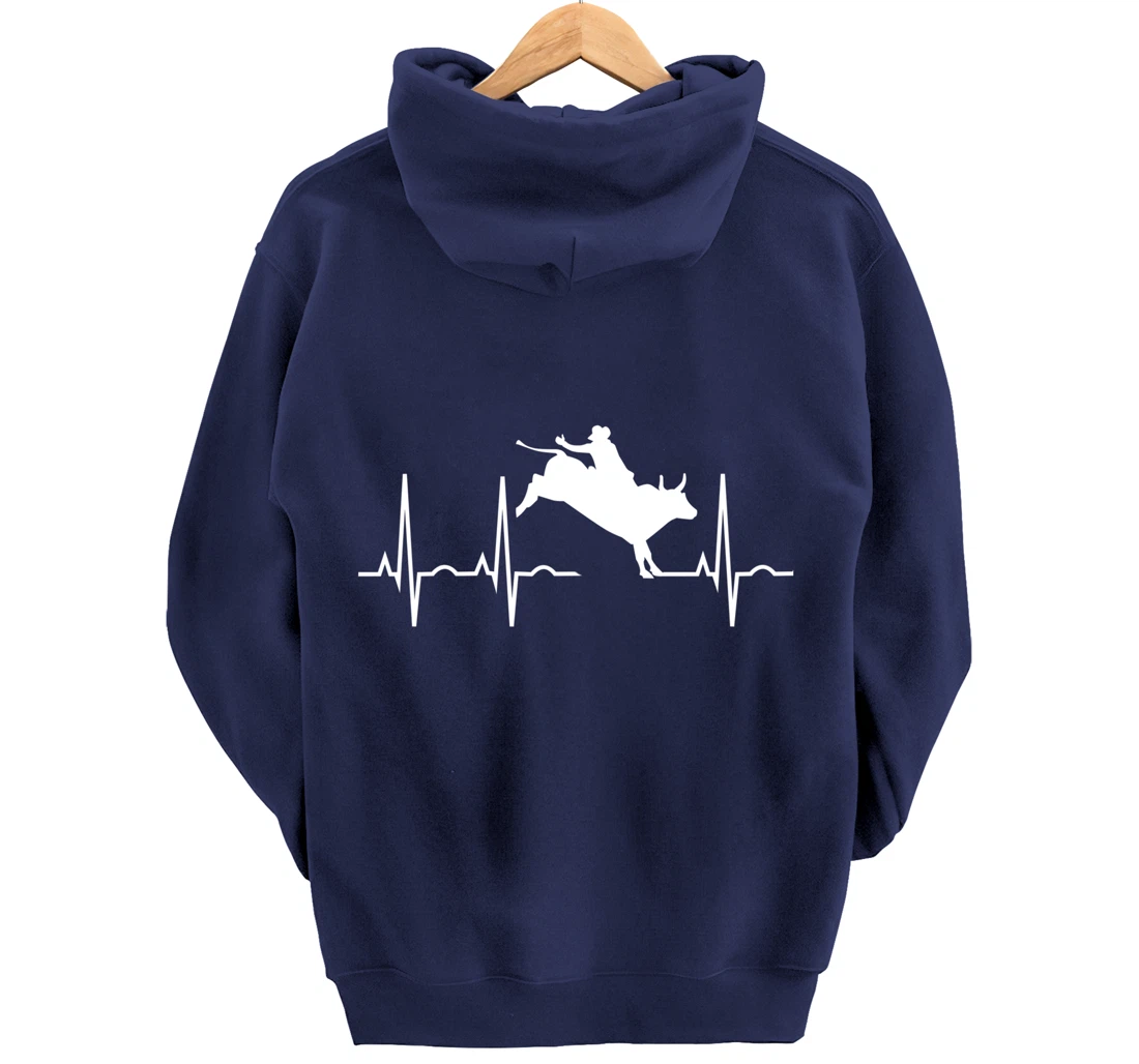 Bull Riding Hoodies for Men Women - Rodeo Lover Gift Pullover Hoodie