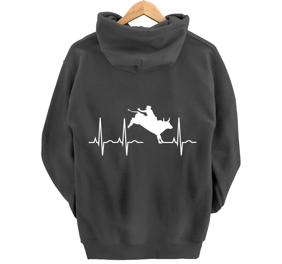 Bull Riding Hoodies for Men Women - Rodeo Lover Gift Pullover Hoodie