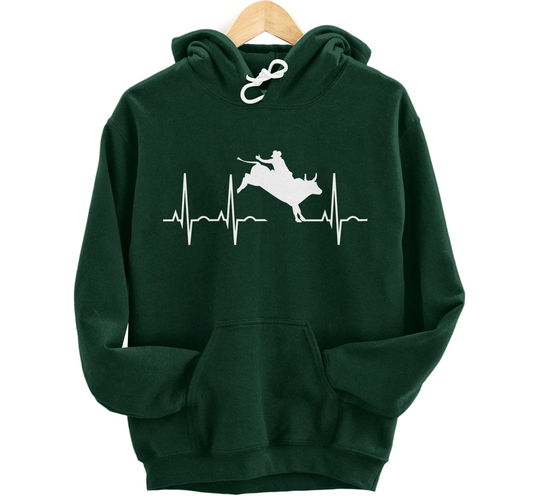 Bull Riding Hoodies for Men Women - Rodeo Lover Gift Pullover Hoodie