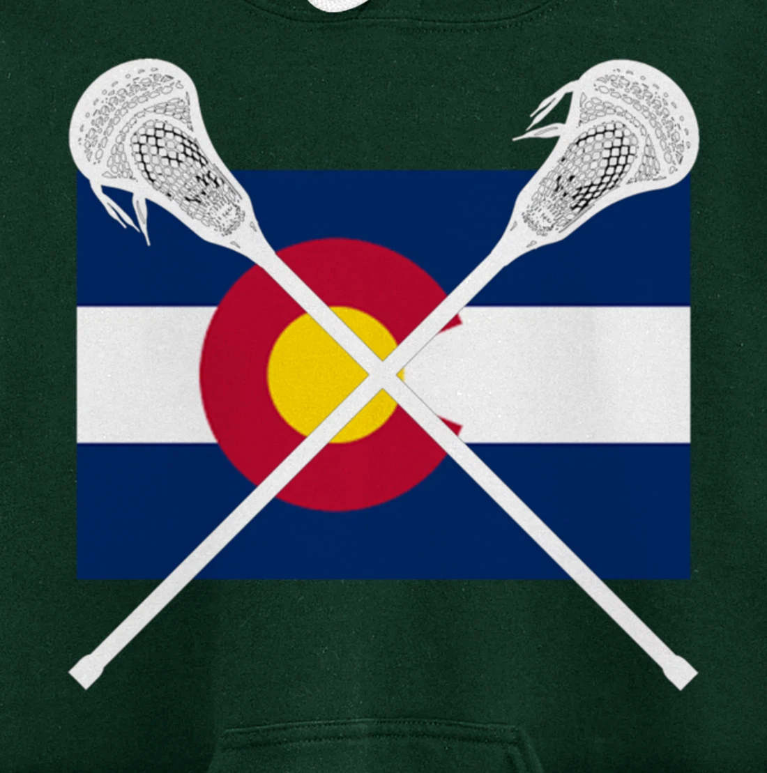 Colorado Flag Lacrosse Lax Player Team City State CO Gift Pullover Hoodie