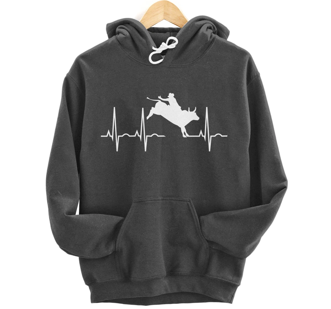 Bull Riding Hoodies for Men Women - Rodeo Lover Gift Pullover Hoodie