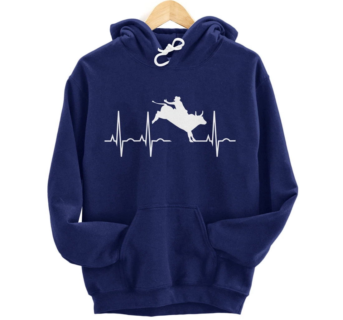 Bull Riding Hoodies for Men Women - Rodeo Lover Gift Pullover Hoodie