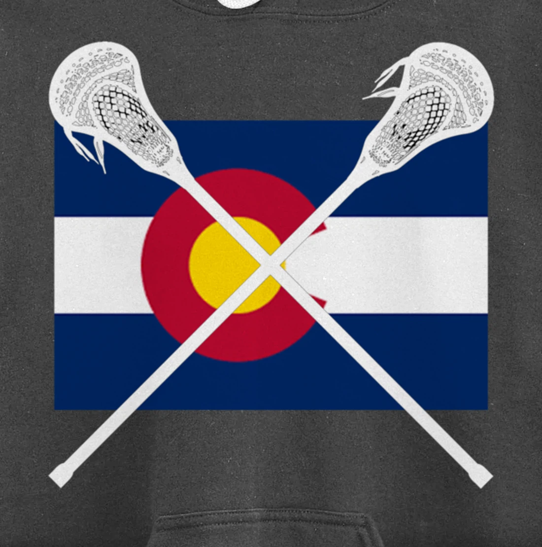 Colorado Flag Lacrosse Lax Player Team City State CO Gift Pullover Hoodie