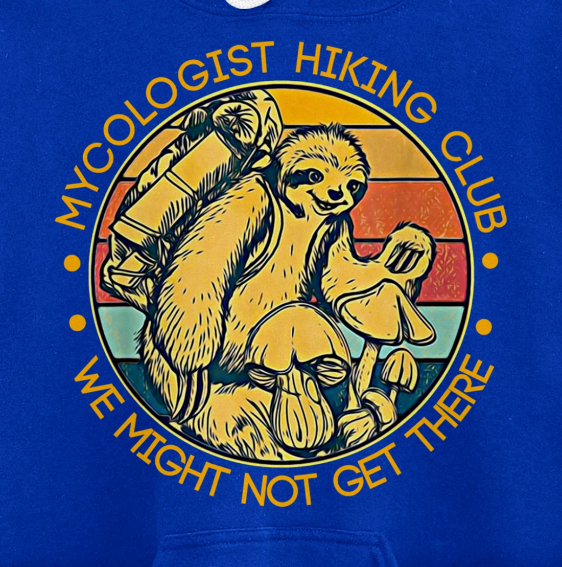 Mycologist Hiking Club We Might Not Get There - Sloth Gift Pullover Hoodie
