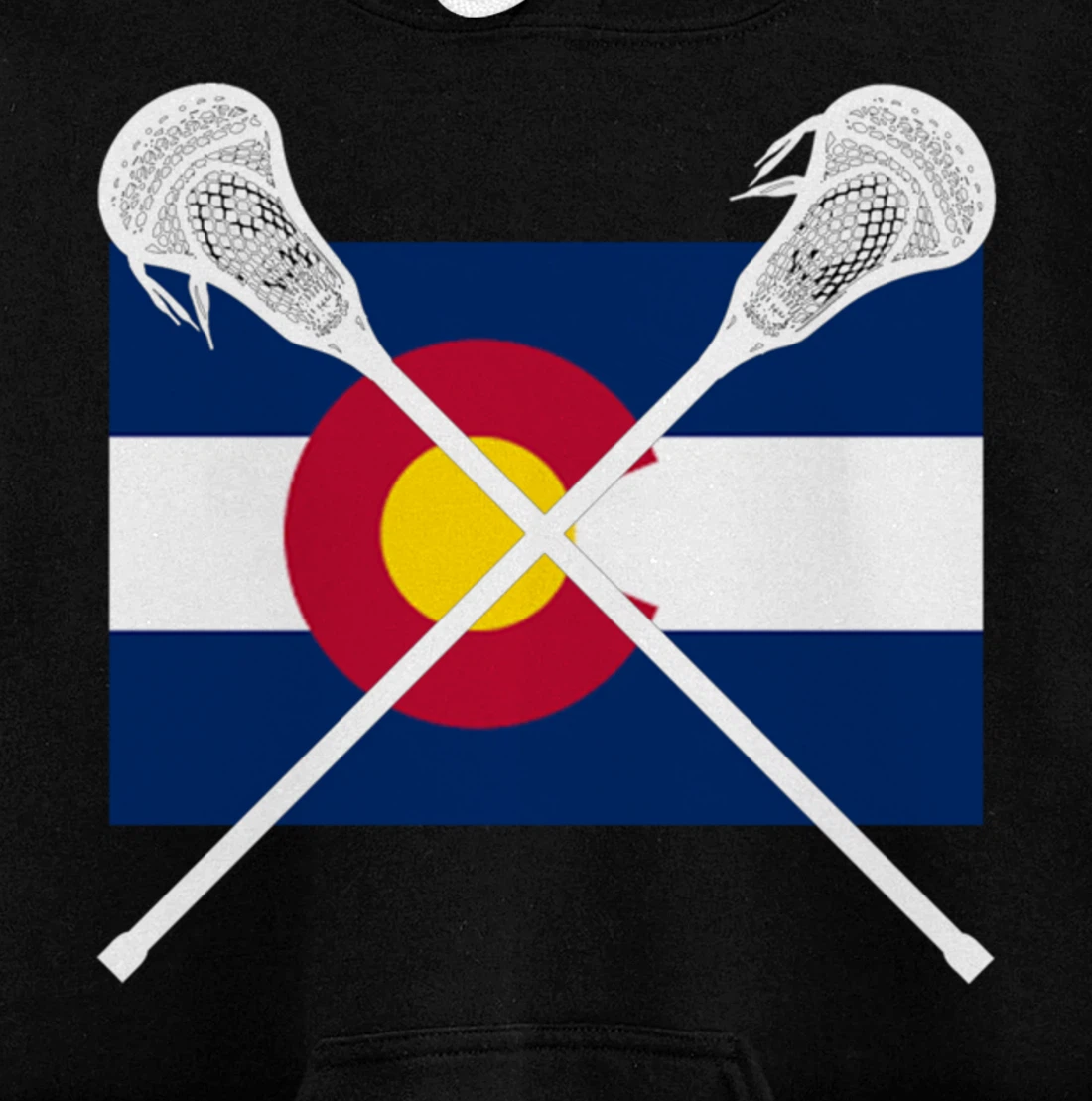 Colorado Flag Lacrosse Lax Player Team City State CO Gift Pullover Hoodie