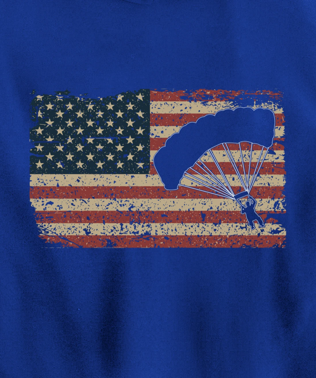 Skydiver America Flag Gift Parachutist Skydive Parachute Pullover Hoodie