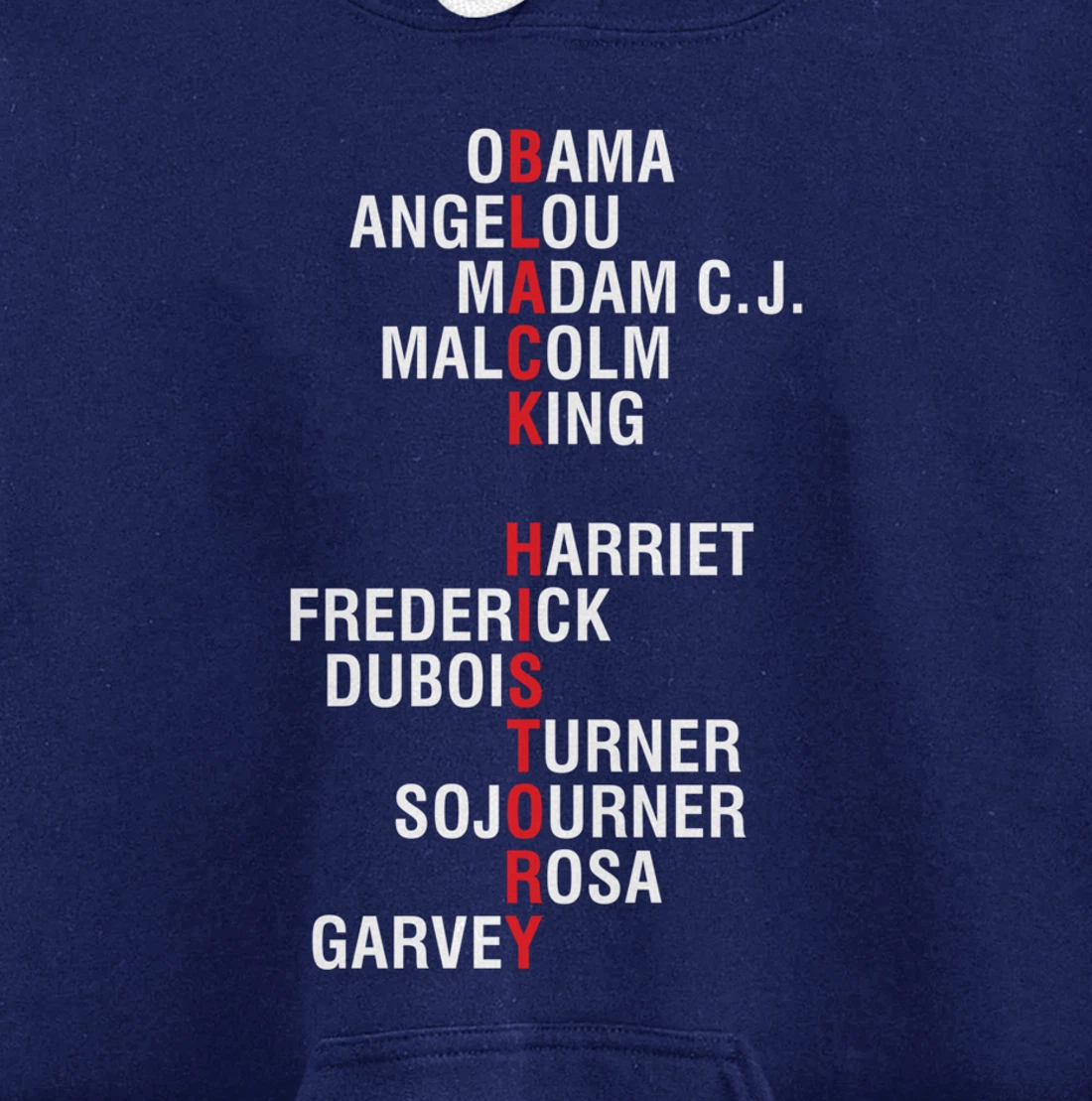 Influential Inspirational Black History Leaders Pullover Hoodie