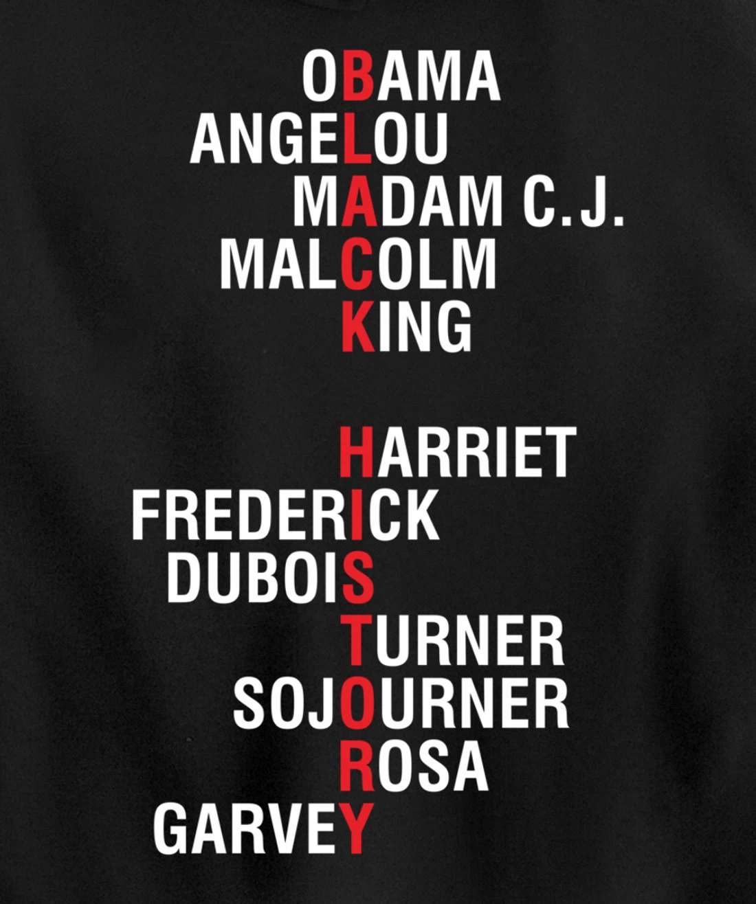 Influential Inspirational Black History Leaders Pullover Hoodie