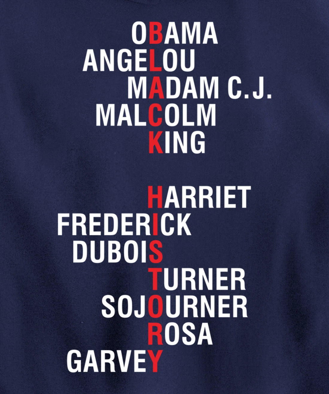 Influential Inspirational Black History Leaders Pullover Hoodie